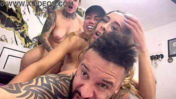 what happens when college friends turn a bedroom gathering into wild licking and wet pussy action with everyone cumming hard in asses and pussies