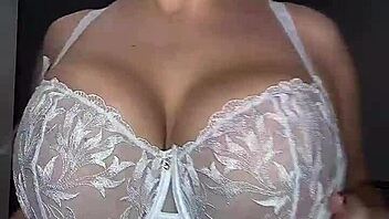 milf with big natural tits in underwear