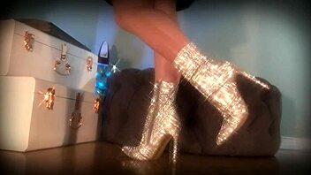 i use sparkle boots to mesmerize slave in domination