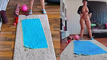 i enjoy watching this dual cam naked workout with the curvy milf getting fit and frisky