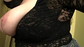 Vicky Vixen sucks big black cock through gloryhole in heels