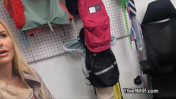 Fit Big Tit Blonde Milf Busted Undressing At Office