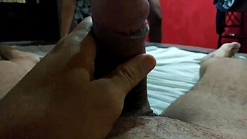 husband films his wife riding friend with huge round ass