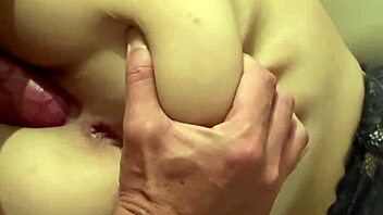 Brunette teen begs for quick daddy fuck