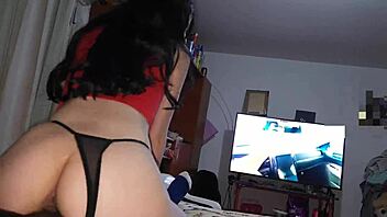 she tries on underwear for me to fuck her multiple times