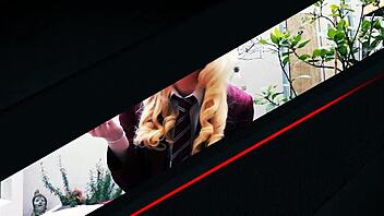 British 18 year old cooks in the kitchen