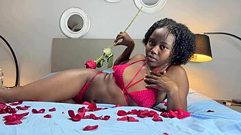 demure natural ebony romantic love making with ivory bull 😍