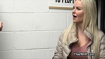 Fit Big Tit Blonde Milf Busted Undressing At Office