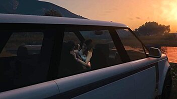 Franklin Receives Detailed Hooker Service in Car During GTA 5