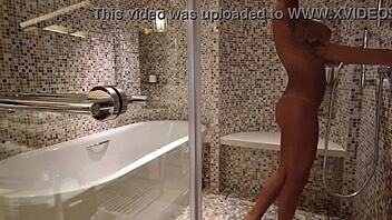 Lovely Monika Fox Gets Naked In Bathroom Shower, Revealing Nipples And Ass.