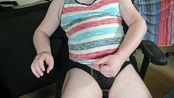 Redhead Lubes Up Big Cock For Solo Masturbation