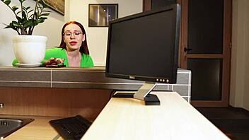 Horny Redhead Stepsister Bent Over In Shower Fucking