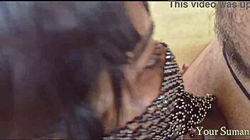 Indian Aunty Got Horny And Fucked By Boy In Close Up Creampie