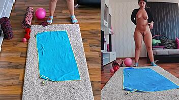 i enjoy watching this dual cam naked workout with the curvy milf getting fit and frisky