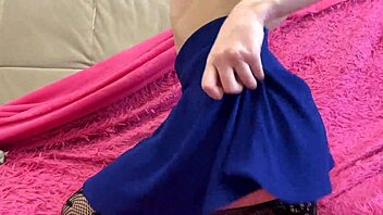 Young student chooses mini skirt without underwear