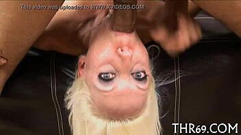 Mature woman in sex tape gratifies huge cock with blowjob and deepthroat.