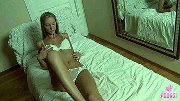 Indi H fingers her tight cunt to orgasm.