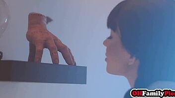 halloween party turns wild with stepsis aria valencia and friend maria kazi 😈