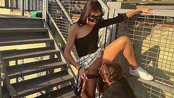 Intense Fucking On The Stairs With My Work Boss