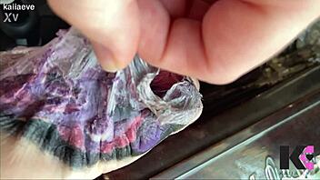 Watch the slow motion of peeling the second skin from a fresh tattoo.