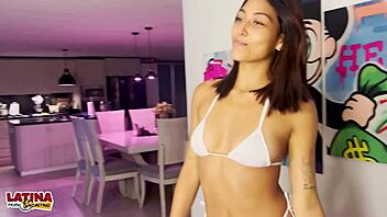 scarlette lopez first time anal fuck and gapes for latina teen 18+ ends in anal creampie casting