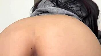 The hot venezuelan woman wakes me up by sucking my big cock, then rides it passionately with her ass