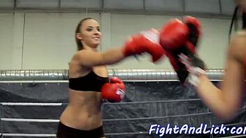 European Lesbian Babe Feels Intense Pleasure From Oral And Fingering During Wrestling.