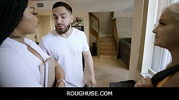 LOOK! Teen Introduces Stepdad To Her New Friend For Rough Fucking!