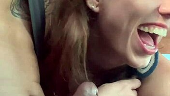 Beautiful latina sucks neighbor in car for cum