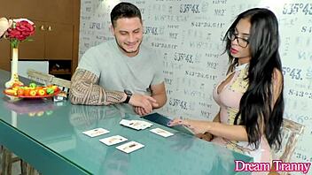 Sexy Shemale Bianca Meirelles Fucks His Ass And Makes Him Cum