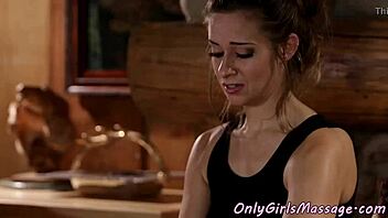 Lesbian Masseuse Tribs Redhead Client Seductively