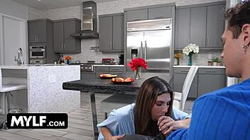 Are We Going to Get Caught? Horny Stepmom Sucks Big Dick!