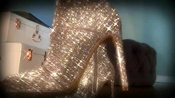 i use sparkle boots to mesmerize slave in domination