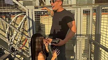 Intense Fucking On The Stairs With My Work Boss