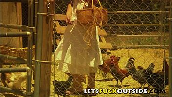 Lets fuck outside - country couple fuck outside in public