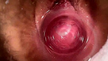 Camera deep inside Mia's tight creammy pussy, it's so hairy and wettt.