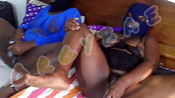 Bitches team up for threesome with bar man at club