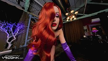 Hot Redhead Jessica Rabbit Sucks Your Cock in VR