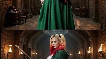 Arcadia academy music video compares sfw and nsfw versions side by side.