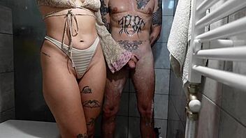 i saw him jerking off in the shower and couldnt resist