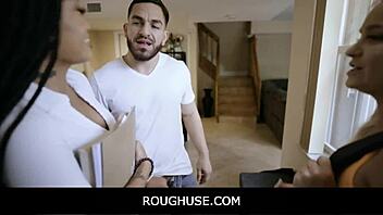 LOOK! Teen Introduces Stepdad To Her New Friend For Rough Fucking!