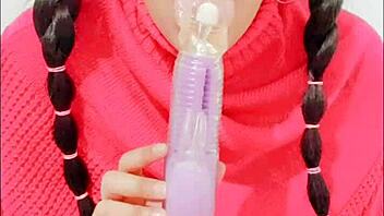 Playful Blue Masturbates and Squirts Uncensored 😊