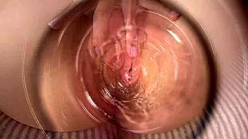 Camera deep inside Mia's tight creammy pussy, it's so hairy and wettt.