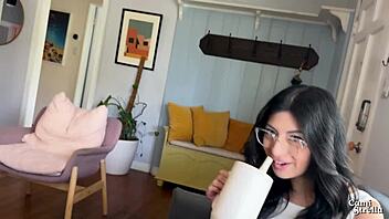 Step sis cheats and moans squirting all over me with big cock creampie