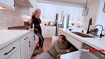 Busty blonde milf danae mari feels seduction from blue collar friend fucking