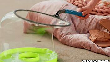 redheaded besties myra and scarlet share a cock