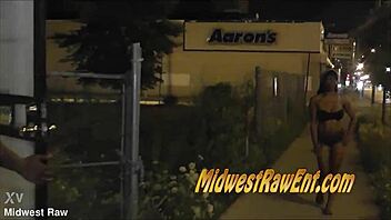 watch strawberry get bent over for bbc threesome in the hood