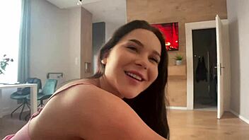 Hot busty 18yo teen 18+ gives ultimate morning blowjob