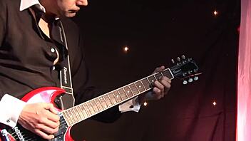 guitarist fucks cute blonde in miniskirt then sprays urine on her body