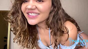 Curly Hair Ebony Bombshell Fucks BBC Dildo Hard